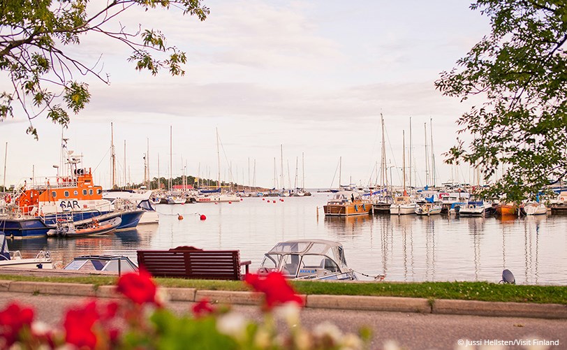 Hamnen i Hangö, Finlands sydligaste stad